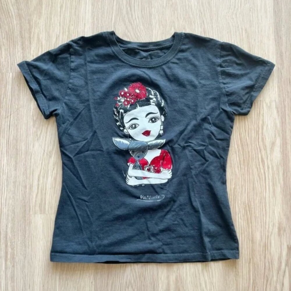 Girl and Dog Graphic T-shirt